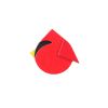 Red Cutebird Brooch