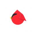 Red Cutebird Brooch