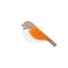 Orange Cutebird Brooch
