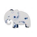 Broşă Elefant în porțelan