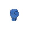 Broșă din lemn Blue boxing glove Brooch