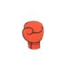 Broșă din lemn Red boxing glove Brooch