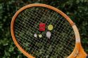 Broșă din lemn Tennis court Brooch