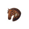 Broșă din lemn Brown horse Brooch