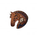 Broșă din lemn Brown horse Brooch