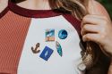 Broșă din lemn Surf Brooch