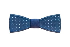 Papion din lemn Navy Speckle