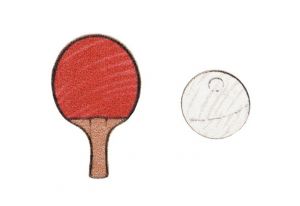 Cercei din lemn Ping pong Earrings