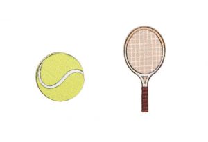 Cercei din lemn Tennis Earrings