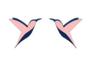 Pink Hummingbird Earrings
