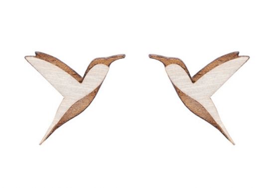 Natural Hummingbird Earrings