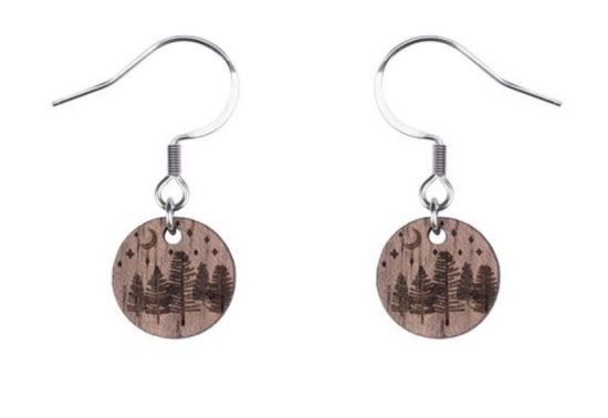 Wood Dangle Earrings