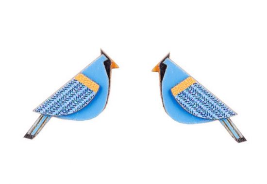 Blue Cutebird Earrings