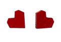 Wooden Earrings Red Heart
