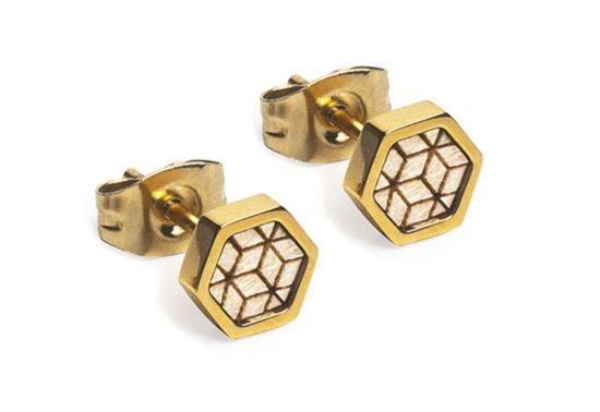 Virie Earrings Hexagon
