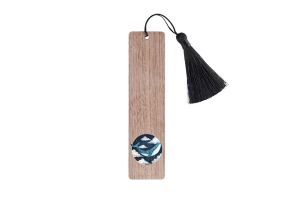 Semn de carte din lemn – Balenă