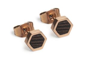 Rose Earrings Hexagon