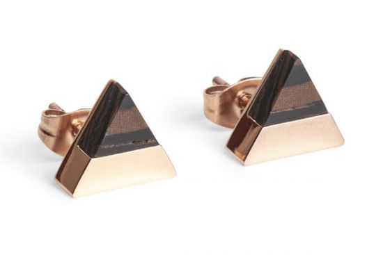 Rose Earrings Triangle