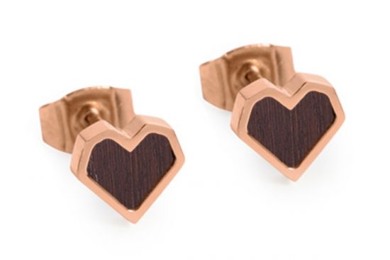 Rose Earrings Heart