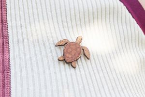 Broșă din lemn – Țestoasă