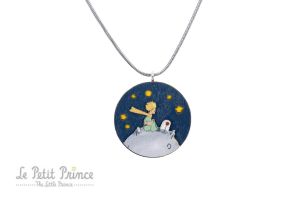 Pandantiv din lemn The Little prince and rose