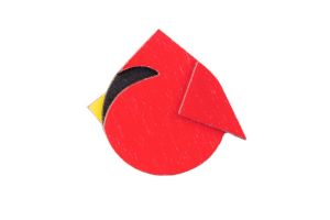 Red Cutebird Brooch