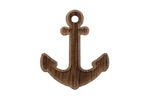 Broșă din lemn Anchor Brooch