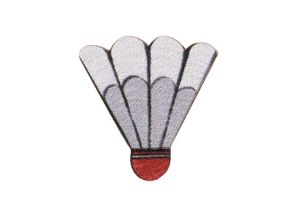 Broșă din lemn Badminton basket Brooch