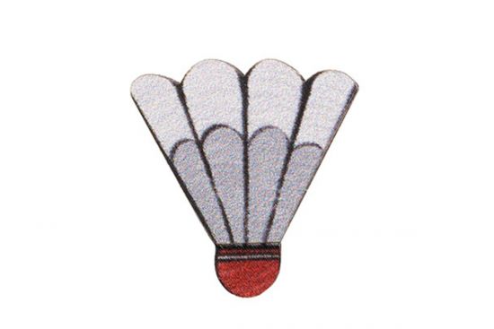 Broșă din lemn Badminton basket Brooch