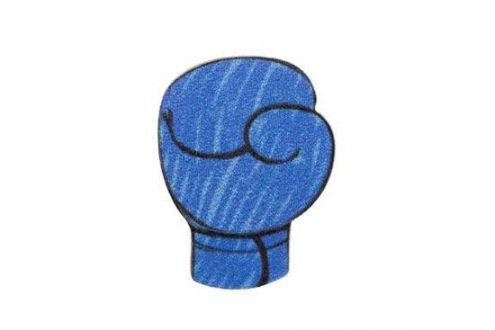 Broșă din lemn Blue boxing glove Brooch