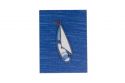 Broșă din lemn Boat at sea Brooch