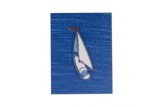 Broșă din lemn Boat at sea Brooch