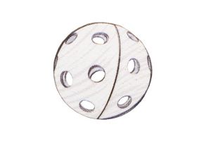 Broșă din lemn  Florball ball Brooch