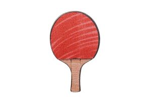 Broșă din lemn Ping pong bat Brooch