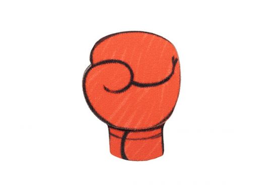 Broșă din lemn Red boxing glove Brooch