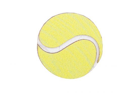 Broșă din lemn Tennis ball Brooch