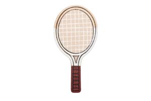 Broșă din lemn Tennis bat Brooch