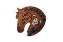 Broșă din lemn Brown horse Brooch