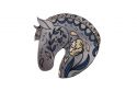 Broșă din lemn  Grey horse Brooch