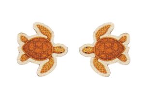 Cercei din lemn – Țestoasă