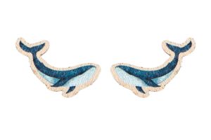 Cercei din lemn – Balenă