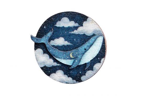 Broșă din lemn – Balenă Broșă din lemn – Balenă