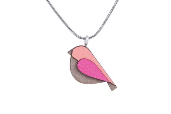 Pink Bird Pendant