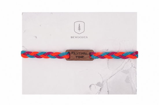Tropical Wood Tag Bracelet