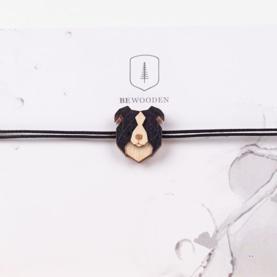 Borde Collie Wooden Bracelet